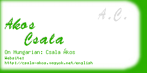 akos csala business card